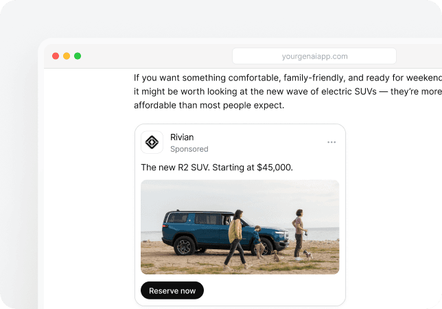 Serve sponsored responses