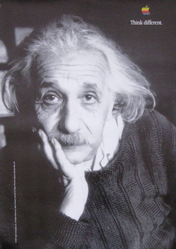 Apple Think Different campaign featuring Albert Einstein